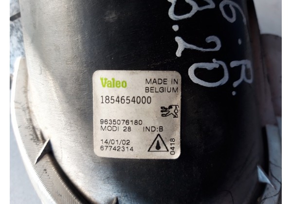 Фара противотуманна, ліва Peugeot 206, 98-05, 6204T1, 9635076180